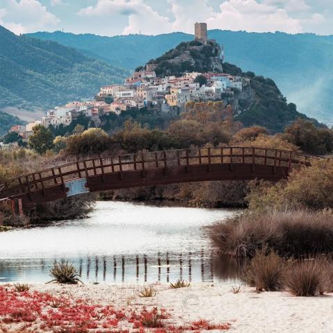Incastonato su una rupe, nel punto più alto del borgo, il    domina la vallata circostante che si estende ai piedi del centro abitato, fino al mare. 

 Lungo quel tratto di costa nord orientale della Sardegna è stato, per secoli, residenza  dei    e rocca