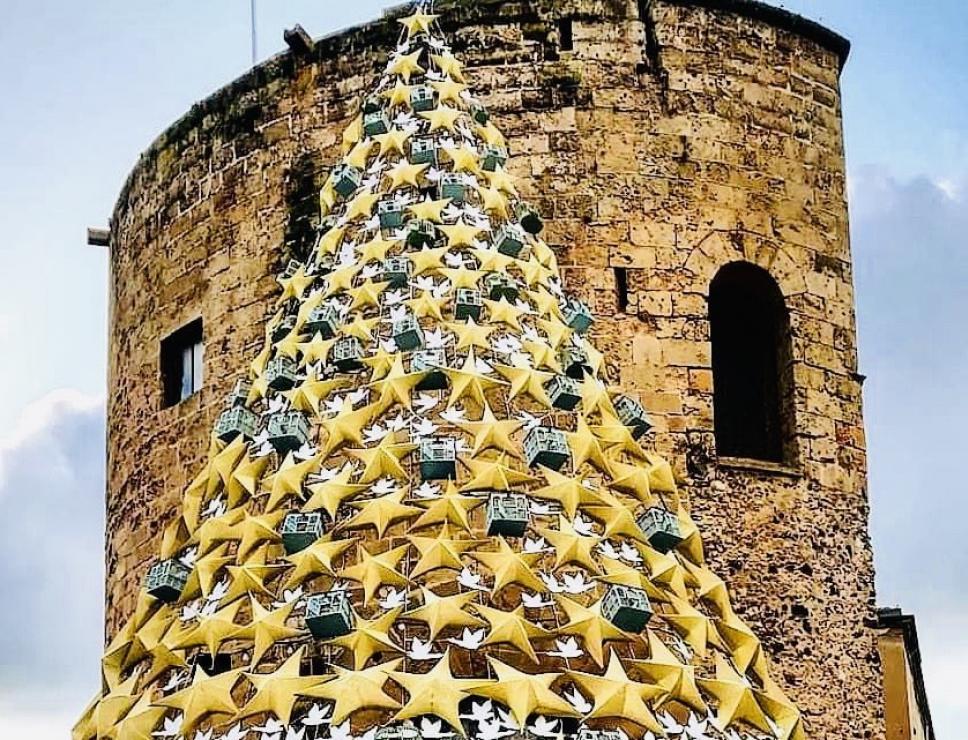 Natale ad Alghero 2019 - Torre Porta Terra addobbata