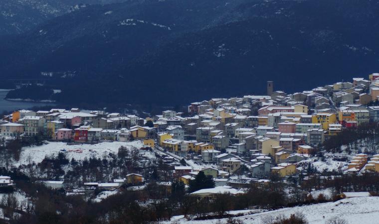 Panoramica con la neve - Gavoi